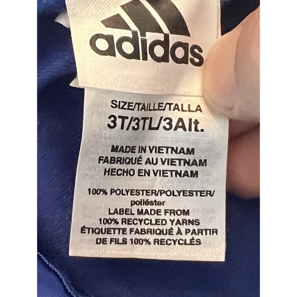 Adidas kids blue track‎ jacket 3T - Picture 3 of 5